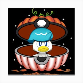 Quaxly In Pumpkin Ball - Pokemon Halloween Canvas Print