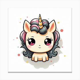 Cute Unicorn 598 Canvas Print