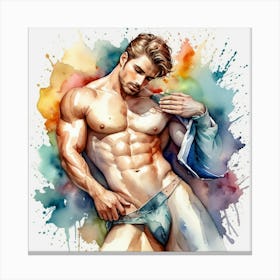 sexy Muscular Man 1 Canvas Print