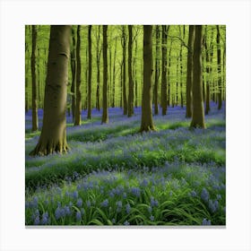 Bluebell Forest Canvas Print