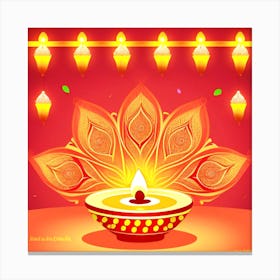 Diwali Greeting 2 Canvas Print