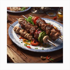 Kebabs On Skewers 6 Canvas Print