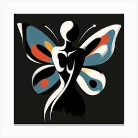 Bold Butterfly Woman Abstract V Canvas Print