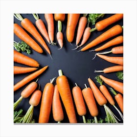 Carrots In A Circle 29 Canvas Print