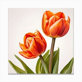 Orange Tulips 1 Canvas Print