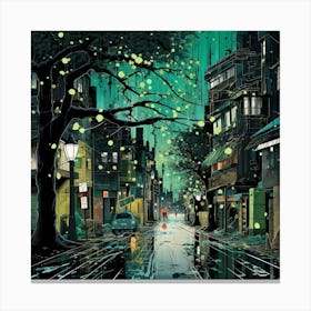 Night In Tokyo Canvas Print