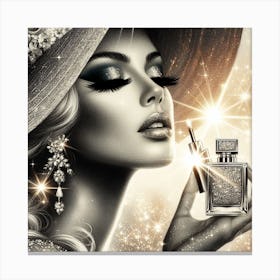 Glamorous glitter gold Canvas Print