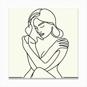 The Art Of Self Love (Line Drawing) Style B Canvas Print