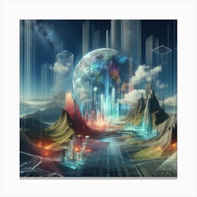 Futuristic City Canvas Print