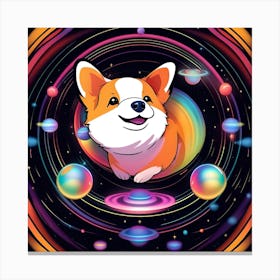 Galaxy Corgi Canvas Print