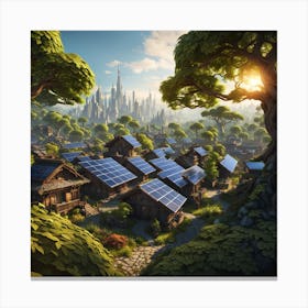 Solar Powered Village Canvas Print