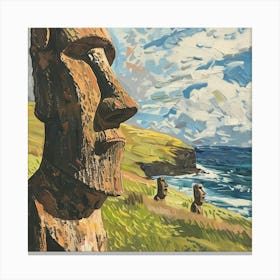 A Easter Island In Chile Oil Painting Illustrati 1720367318 4 Canvas Print