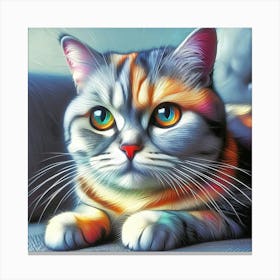 Feline Cat Creative Artwork Illustration 149 Canvas Print