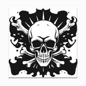 Skull And Crossbones 6 Canvas Print