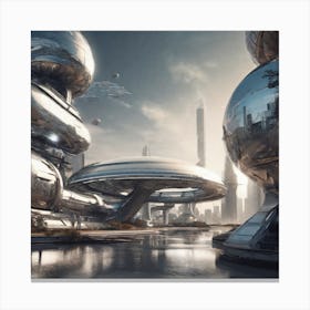 Futuristic City 340 Canvas Print