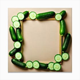 Cucumbers In A Frame 9 Canvas Print