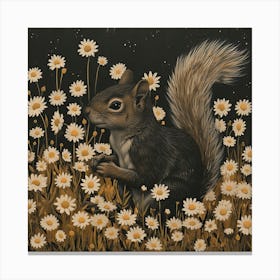 Squirrel Fairycore Painting 4 Canvas Print