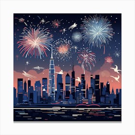 New York City Skyline 4 Canvas Print