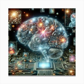 Brain And Technology Stock Videos & Royalty-Free Footage Canvas Print