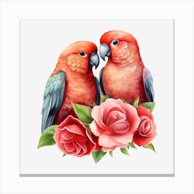 Two Parrots Canvas Print