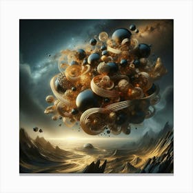 Space Spheres Canvas Print