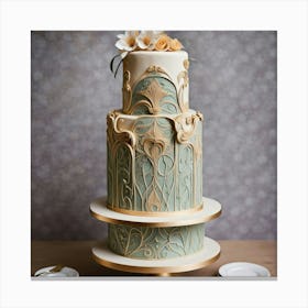 Nouveau Wedding Cake Canvas Print