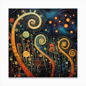 Spirals In The Night Sky Canvas Print