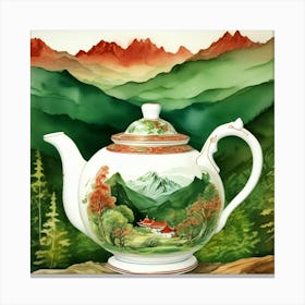 Teapot Painting Canvas Print