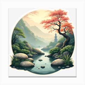 Asian Landscape Canvas Print