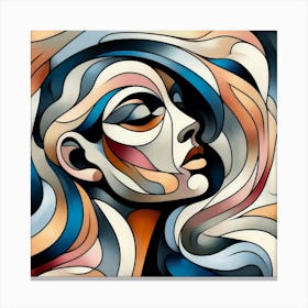 Abstract Portrait Of A Woman Canvas Print