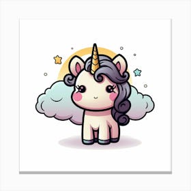 Cute Unicorn 145 Canvas Print