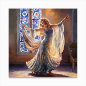 A Captivating Oil Painting Depicting A Woman Danci Opkffefus7k18mm3llrxwg Ibo9ul38siase 0ww9zc1a Canvas Print