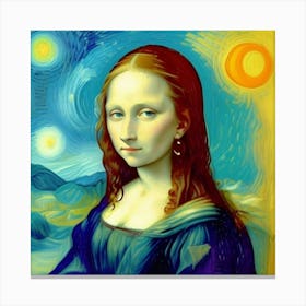 The Young Mona Lisa A Portrait of Grace Canvas Print