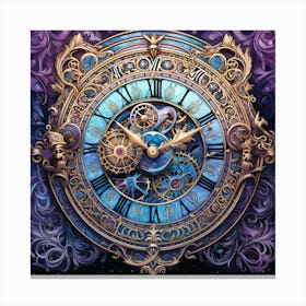 Clockwork Blue 1 Canvas Print