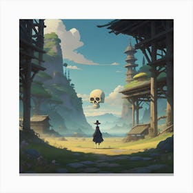 Skull S Solitude 2 Canvas Print