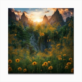 Sunset In The Mountains 11 Canvas Print