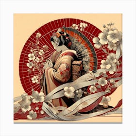 Creativel Geisha Illustration 191 Canvas Print