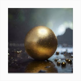 Golden Ball Artwork Canvas Print