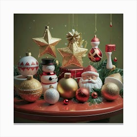 Christmas Ornaments Canvas Print