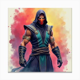 Mortal Kombat Ninja Fighter Concept Art (359) Canvas Print