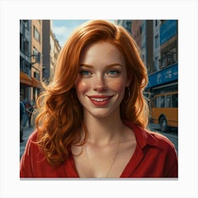 Girl With Red Hair 1 Canvas Print