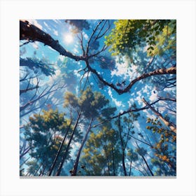 Sky In The Forest Canvas Print