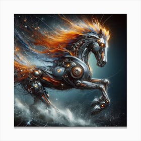 Cyborg Horse Canvas Print