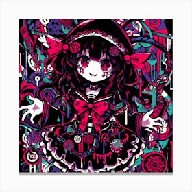 Anime Colorfull Girl Canvas Print