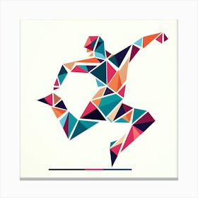 Geometric Man Dancing Canvas Print