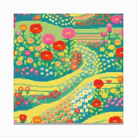 Bloemenzee Dutch For Sea Of Flowers Fields Of Flowers In A Dreamlike State With Swirling 4 Canvas Print