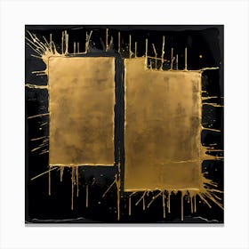 Black And Gold Painting Canvas Print