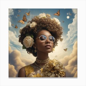Lily Of The Valley. Afro-American Goddes, Canvas Print