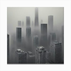 Fog Over Chicago Canvas Print