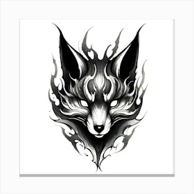 Fox Tattoo Design Canvas Print